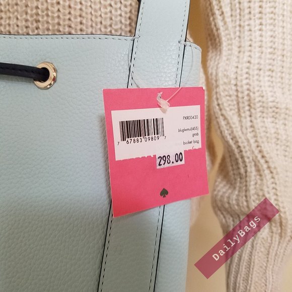 NWT KATE SPADE 100% AUTHENTIC BLUE GLOW MULTI GRAB BUCKET CROSSBODY BAG - Picture 7 of 8